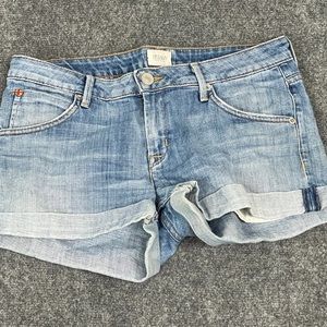 Hudson Jeans Women's 29 Loose Mom Shorts Denim Pockets Stretch N900